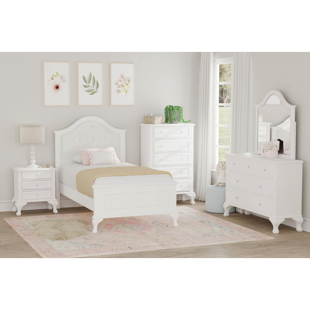 Jesse White 6-Piece Twin Panel Bedroom Set - Ornate Home