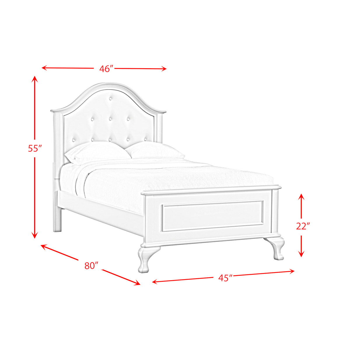 Jesse White 6-Piece Twin Panel Bedroom Set - Ornate Home