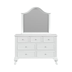 Jesse White Dresser & Mirror Set - Ornate Home