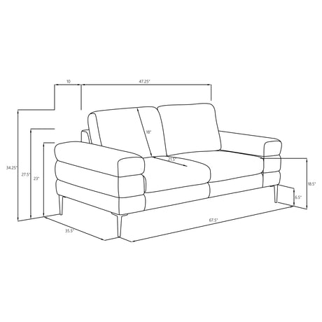 Jessel Ivory Loveseat - Ornate Home