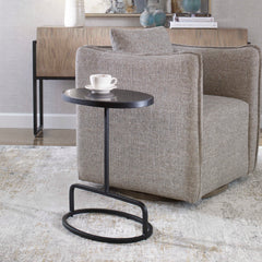 Jessenia Black Marble Accent Table - Ornate Home