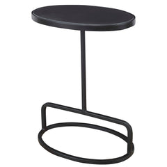 Jessenia Black Marble Accent Table - Ornate Home