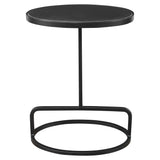 Jessenia Black Marble Accent Table - Ornate Home