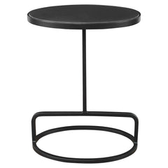 Jessenia Black Marble Accent Table - Ornate Home
