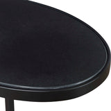 Jessenia Black Marble Accent Table - Ornate Home