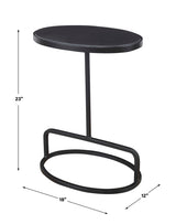 Jessenia Black Marble Accent Table - Ornate Home