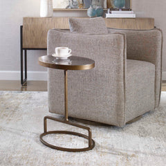 Jessenia Gold/Gray Stone Accent Table - Ornate Home