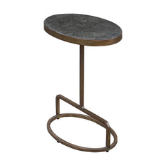Jessenia Gold/Gray Stone Accent Table - Ornate Home