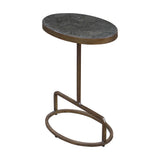Jessenia Gold/Gray Stone Accent Table - Ornate Home