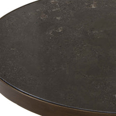 Jessenia Gold/Gray Stone Accent Table - Ornate Home