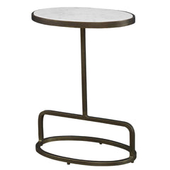 Jessenia White Marble Accent Table - Ornate Home