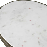 Jessenia White Marble Accent Table - Ornate Home