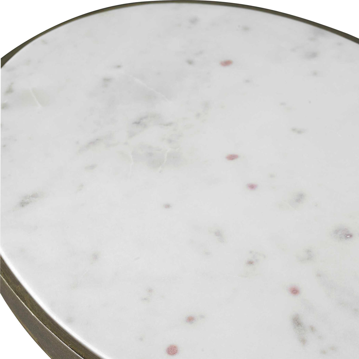 Jessenia White Marble Accent Table - Ornate Home