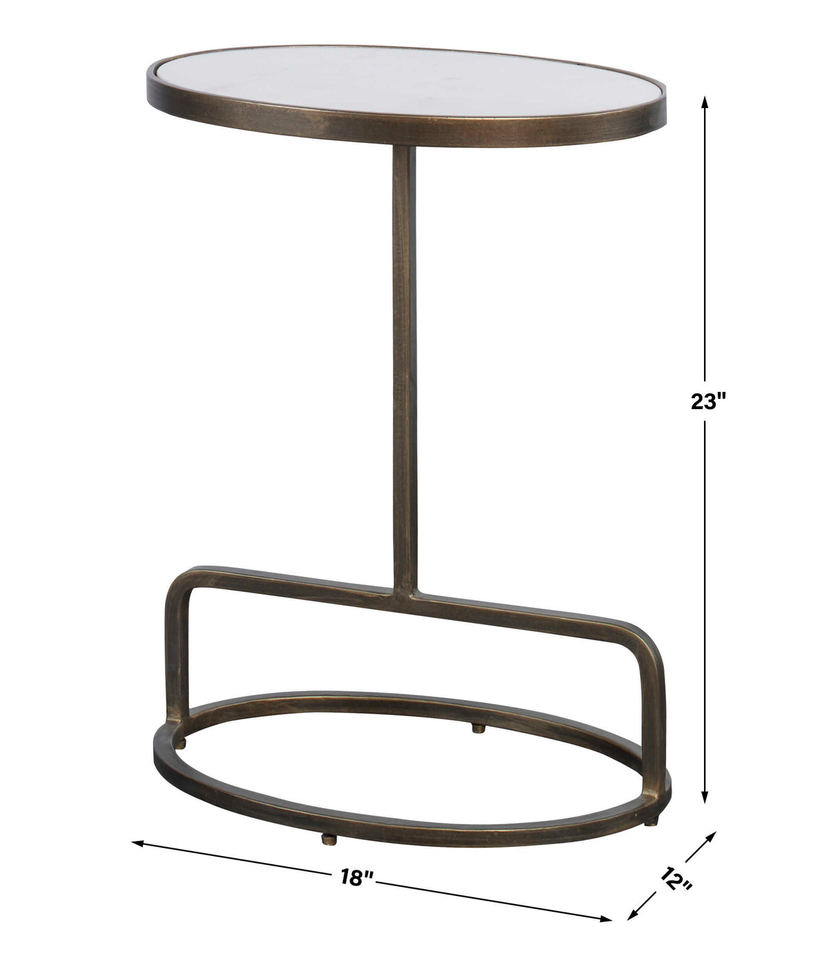 Jessenia White Marble Accent Table - Ornate Home
