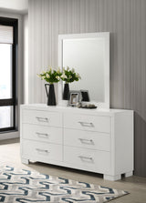 Jessica Snow White Dresser and Mirror - Ornate Home