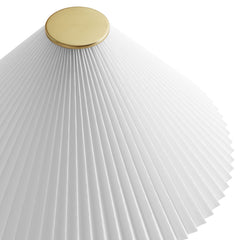 Jessica Walnut Wooden Base Table Lamp With Pleated Fabric Shade - Ornate Home