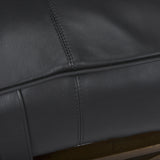 Jessie Black/Gold Leather Seat Accent Bench - Ornate Home