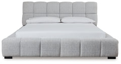 Jesstean Light Gray King Upholstered Bed - Ornate Home