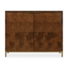 Jethro Woodtone Burl 2 Door Cabinet - Ornate Home