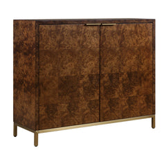 Jethro Woodtone Burl 2 Door Cabinet - Ornate Home