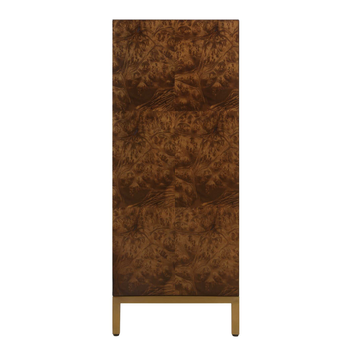 Jethro Woodtone Burl 2 Door Cabinet - Ornate Home