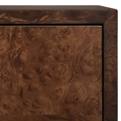 Jethro Woodtone Burl 2 Door Cabinet - Ornate Home