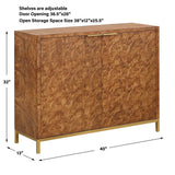 Jethro Woodtone Burl 2 Door Cabinet - Ornate Home