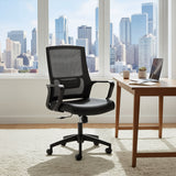 Jett Black Low Back Office Chair - Ornate Home