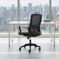 Jett Black Low Back Office Chair - Ornate Home