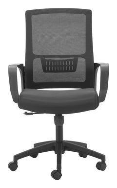 Jett Black Low Back Office Chair - Ornate Home
