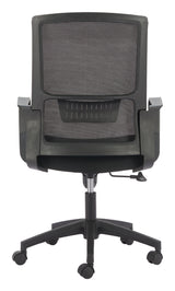 Jett Black Low Back Office Chair - Ornate Home