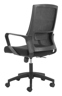 Jett Black Low Back Office Chair - Ornate Home