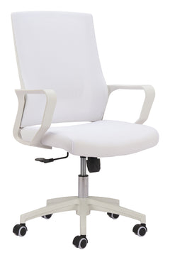 Jett White Low Back Office Chair - Ornate Home