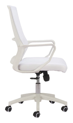 Jett White Low Back Office Chair - Ornate Home