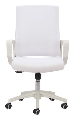 Jett White Low Back Office Chair - Ornate Home