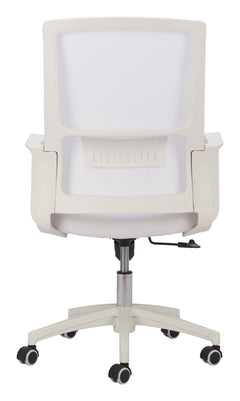 Jett White Low Back Office Chair - Ornate Home