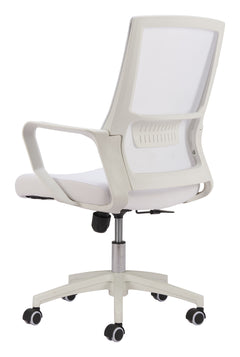 Jett White Low Back Office Chair - Ornate Home