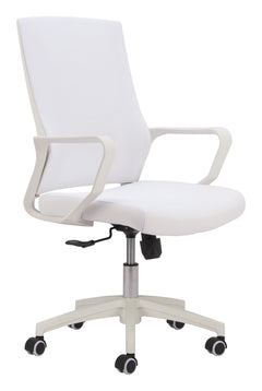 Jett White Low Back Office Chair - Ornate Home