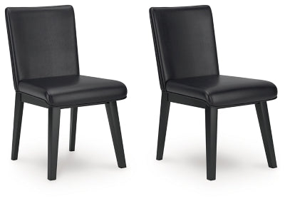 Jettaya Black Dining Side Chair (Set of 2) - Ornate Home