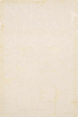 Jevau Beige Geometric Hand Tufted Wool Area Rug - Clearance - Ornate Home