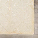 Jevau Beige Geometric Hand Tufted Wool Area Rug - Clearance - Ornate Home