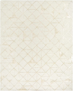 Jevau Beige Geometric Hand Tufted Wool Area Rug - Clearance - Ornate Home