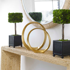 Jimena Gold Ring Sculptures (Set of 2) - Ornate Home