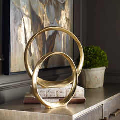 Jimena Gold Ring Sculptures (Set of 2) - Ornate Home