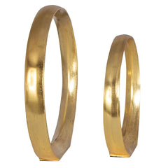 Jimena Gold Ring Sculptures (Set of 2) - Ornate Home