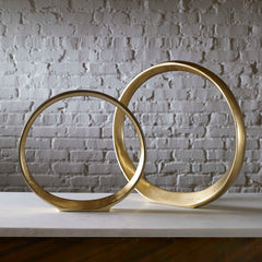 Jimena Gold Ring Sculptures (Set of 2) - Ornate Home