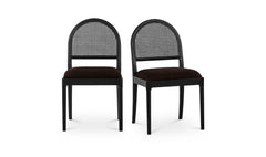 Jinny Warm Black Dining Chair (Set of 2) - Ornate Home