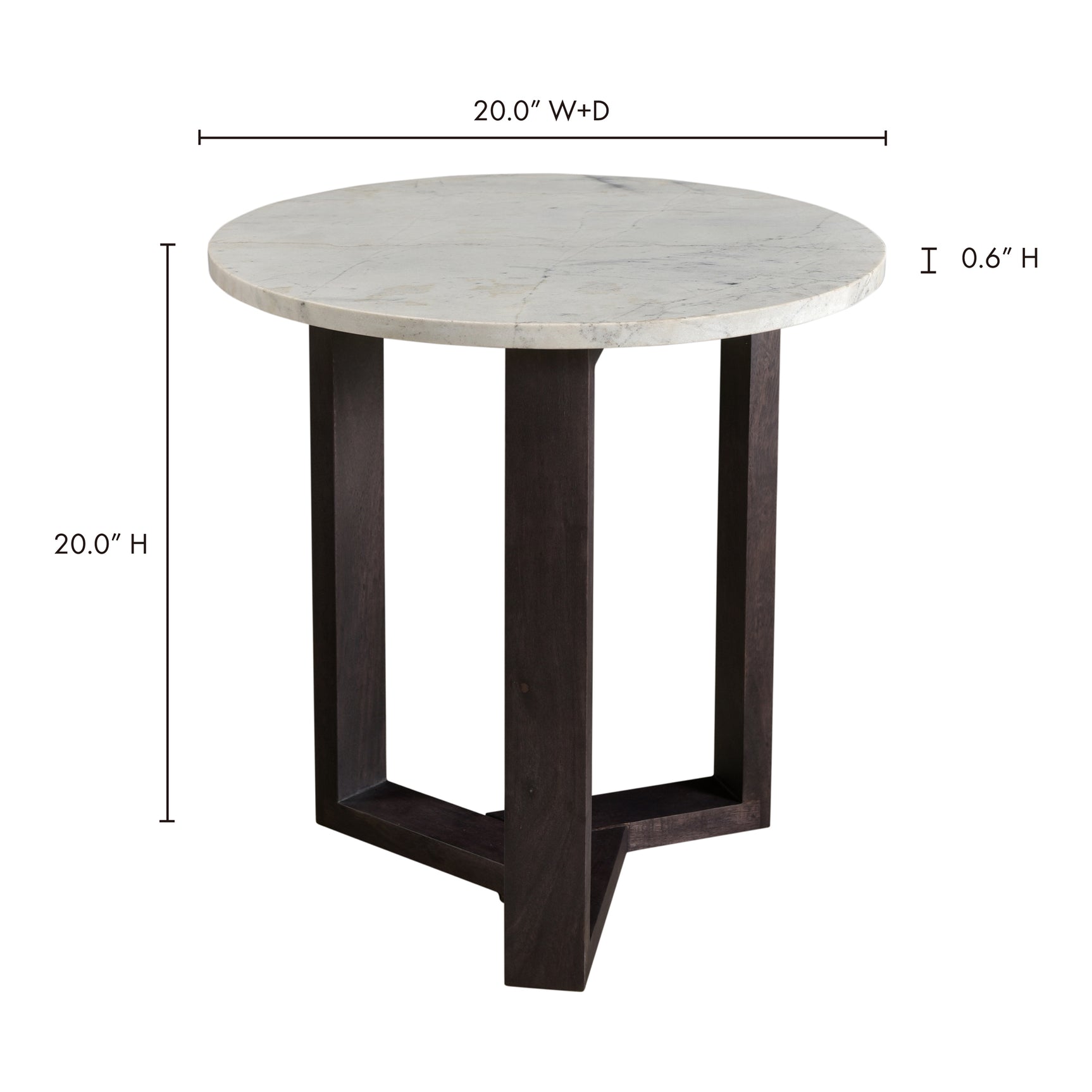 Jinxx Charcoal Grey Side Table - Ornate Home