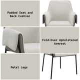 Jirina Beige Arm Chair (Set of 2) - Ornate Home