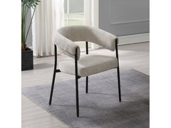 Jirina Beige/Black Arm Chair (Set of 2) - Ornate Home